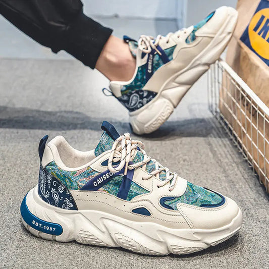 Men’s Patterned Platform Trainers | Urban statement with elevated comfort