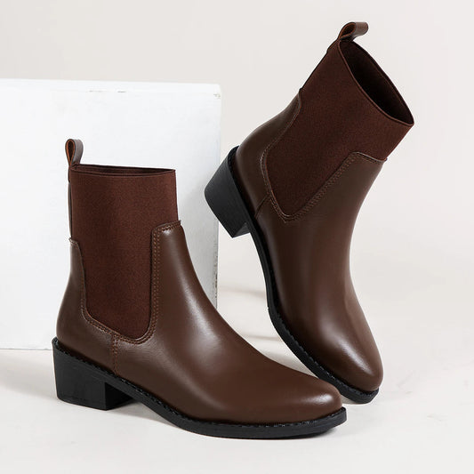 Women’s Chunky Heel Chelsea Boots | Timeless edge with everyday comfort