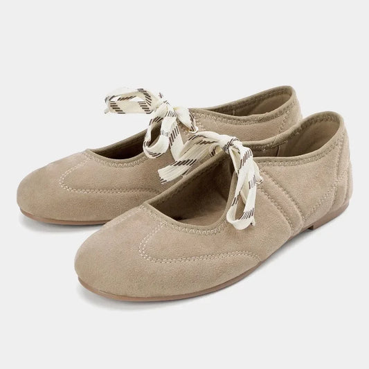 Women’s Lace-Up Ballet Flats | Soft comfort with graceful casual style