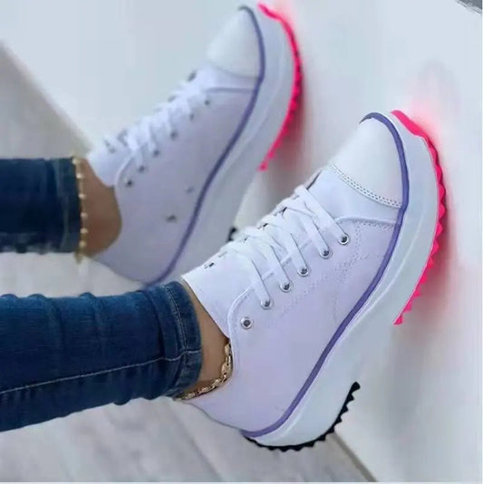 Women’s Lace-Up Casual Sneakers | Clean low-top style with cushioned comfort