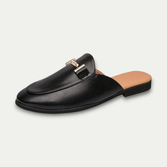 Men’s Brogue Mule Loafers | Open-back ease with refined leather detail