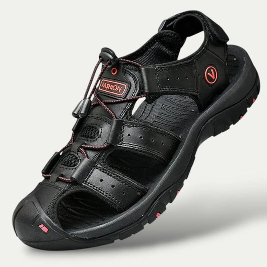 Men’s Genuine Leather Outdoor Sandals | Breathable durability with all-day summer comfort