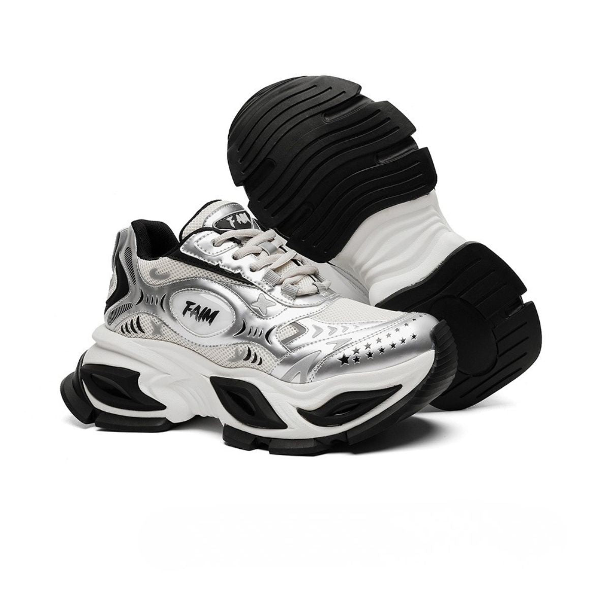 Women’s Concealed-Lift Knit Sneakers | Modern movement with refined elevation