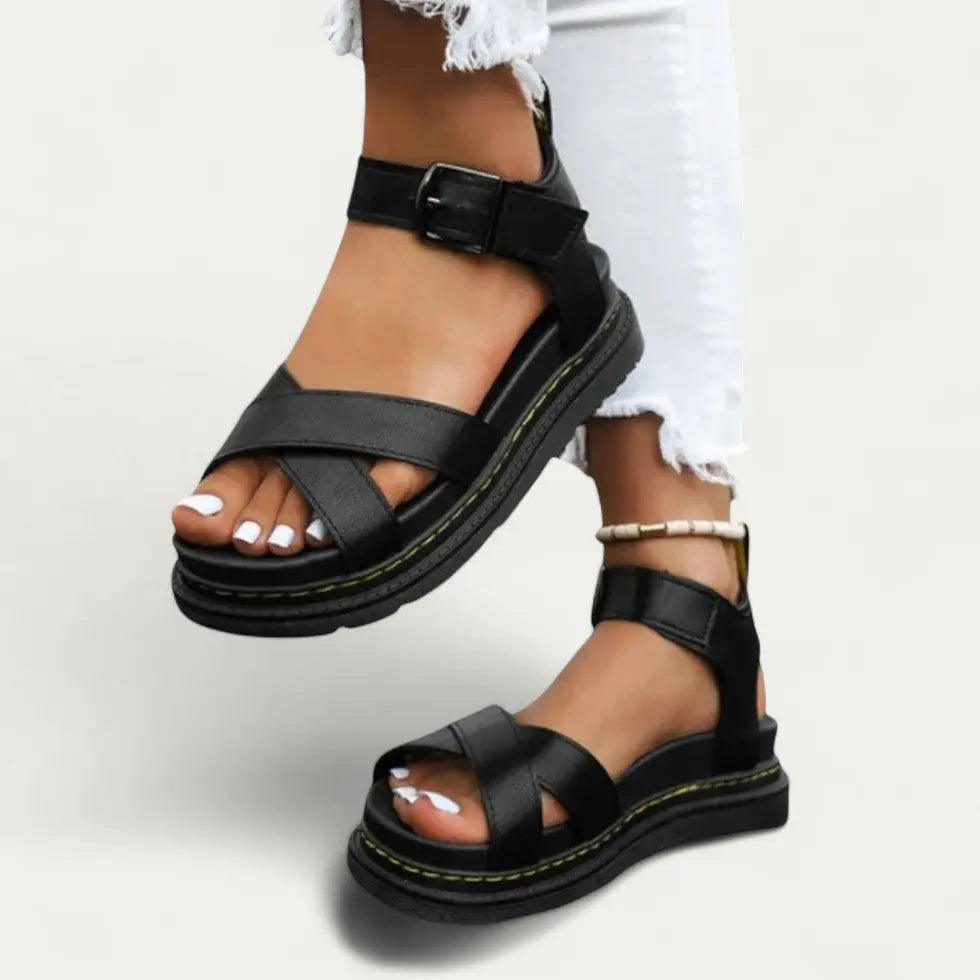 Women’s Buckle Platform Sandals | Urban ease with cushioned everyday support