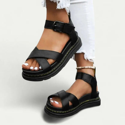 Women’s Buckle Platform Sandals | Urban ease with cushioned everyday support