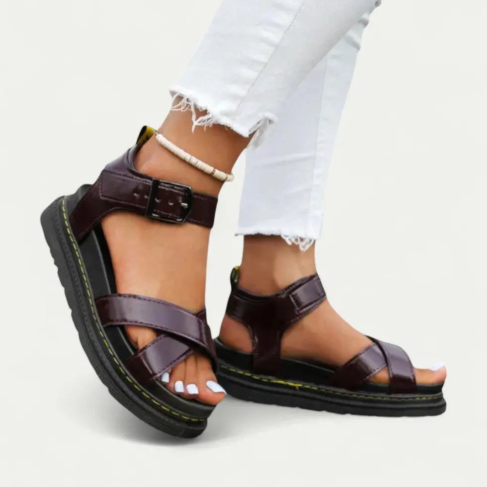 Women’s Buckle Platform Sandals | Urban ease with cushioned everyday support