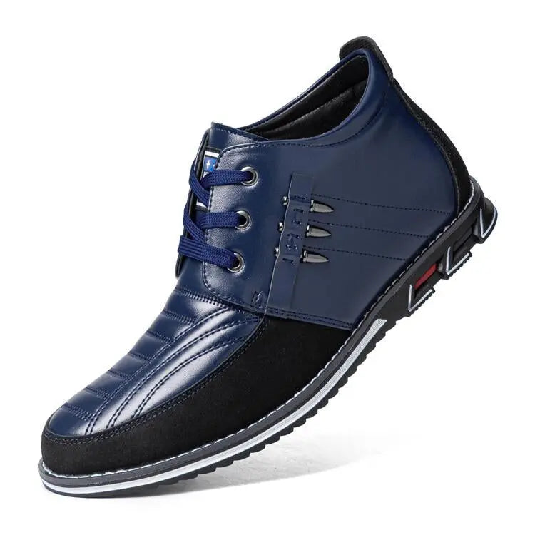 Men’s Rivet Lace-Up Ankle Boots | Polished edge with business-casual versatility