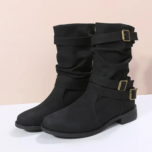Women’s Slouch Mid-Calf Boots | Relaxed structure with everyday elegance